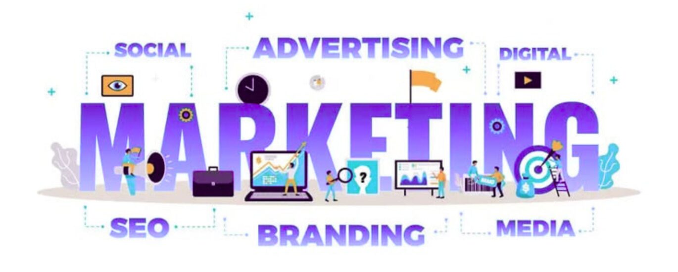 Importance of digital marketing infographic showing business growth, customer engagement, SEO, social media marketing, and online advertising strategies.
