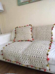 Contemporary creative crochet idea showing fashionable handmade style.